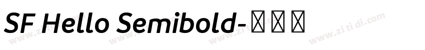 SF Hello Semibold字体转换